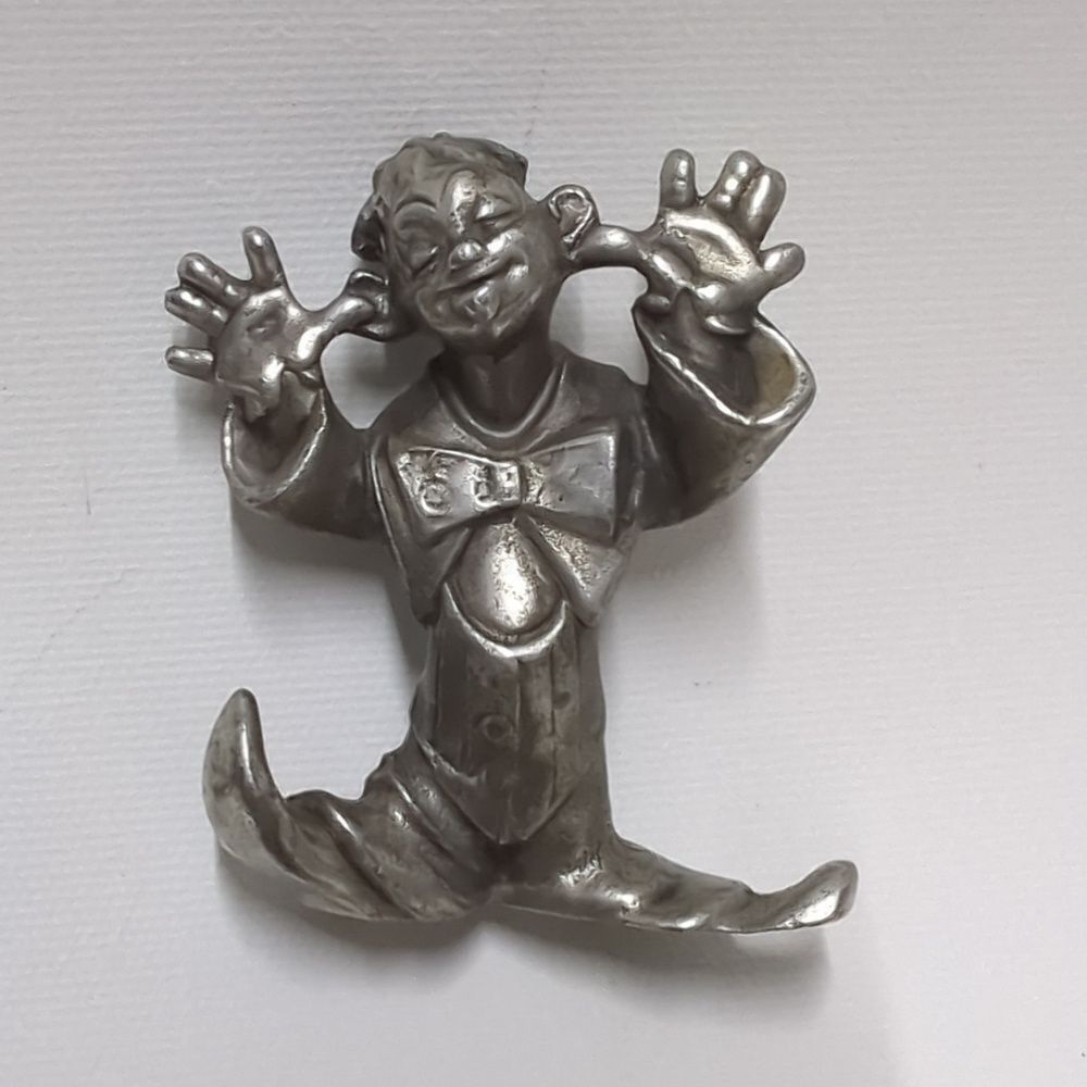 Fine Pewter Bumper the Clown Figurine 2.5" Circus Pizza Showbiz Pizza